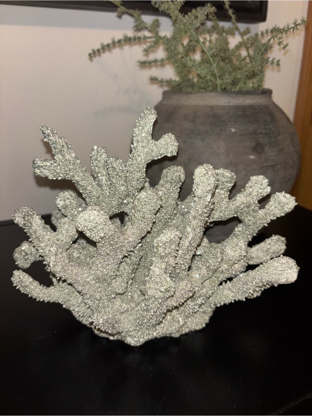 Silver Decorative Coral Sculpture - Home Accents